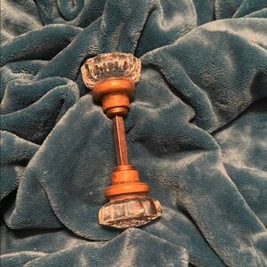 Vintage Glass and Brass Door Knob